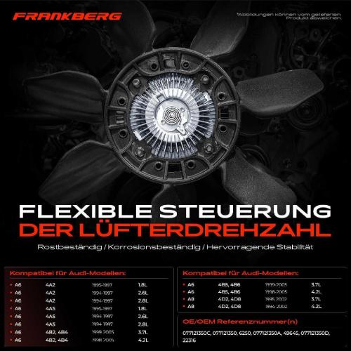 1x Lüfterkupplung Kühlerlüfte für Audi A6 C4 4B Avant A8 4D Bild 1x Lüfterkupplung Kühlerlüfte für Audi A6 C4 4B Avant A8 4D