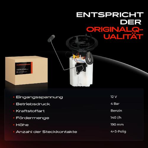 Frankberg 1x Kraftstoffpumpe für Audi A3 Sportback Q2 Seat Ateca Leon SC Skoda Octavia III Combi 1.6L 2.0L 2012-2020 Bild Frankberg 1x Kraftstoffpumpe für Audi A3 Sportback Q2 Seat Ateca Leon SC Skoda Octavia III Combi 1.6L 2.0L 2012-2020