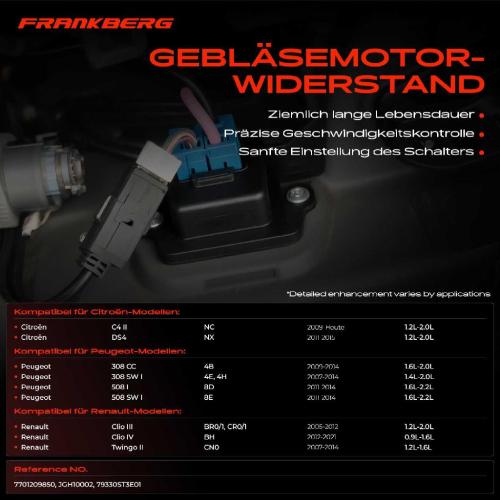 1x Widerstand Vorwiderstand Gebläsemotor für Renault Clio 4 Logan Megane 2 1.2L-2.0L Bild 1x Widerstand Vorwiderstand Gebläsemotor für Renault Clio 4 Logan Megane 2 1.2L-2.0L