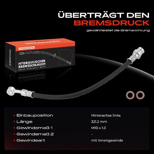 1x Bremsschlauch Bremsschläuche Hinterachse Links für Hyundai Elantra HD i30 Kombi FD Bild 1x Bremsschlauch Bremsschläuche Hinterachse Links für Hyundai Elantra HD i30 Kombi FD