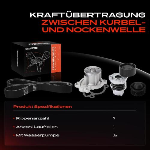 1x Keilrippenriemensatz Wasserpumpe für Dacia Sandero 2 Renault Captur I Nissan Qashqai 2 Bild 1x Keilrippenriemensatz Wasserpumpe für Dacia Sandero 2 Renault Captur I Nissan Qashqai 2