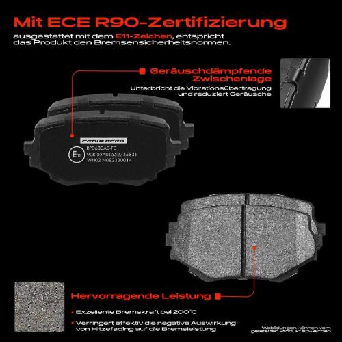 4x Bremsbeläge Vorderachse für Suzuki Grand Vitara I Cabrio 1.6L 2.0L 2.5L 2.7L 1988-2005 Bild 4x Bremsbeläge Vorderachse für Suzuki Grand Vitara I Cabrio 1.6L 2.0L 2.5L 2.7L 1988-2005