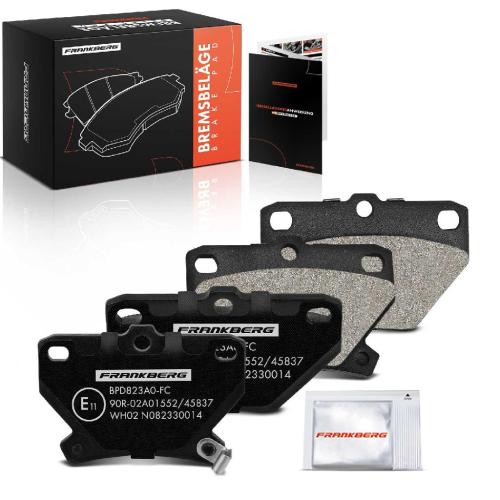 Frankberg 4x Bremsbeläge Hinterachse für Toyota Celica Corolla Kombi Stufenheck Verso Yaris 1999-2005 Bild Frankberg 4x Bremsbeläge Hinterachse für Toyota Celica Corolla Kombi Stufenheck Verso Yaris 1999-2005