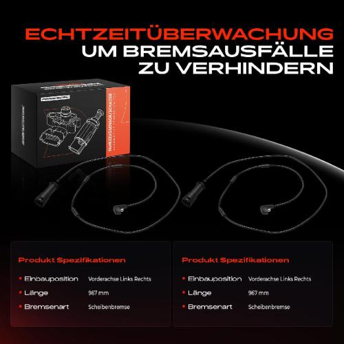 Frankberg 2x Warnkontakt Bremsbelagverschleiß Vorderachse für Opel Ascona B CC Corsa A Kadett E Bild Frankberg 2x Warnkontakt Bremsbelagverschleiß Vorderachse für Opel Ascona B CC Corsa A Kadett E