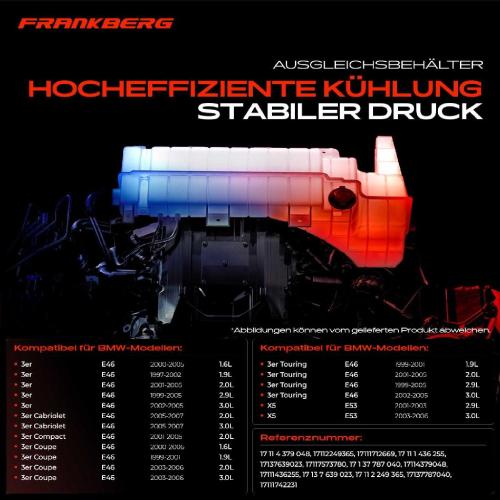 1x Ausgleichsbehälter Kühlmittelbehälter für BMW 3er Cabriolet Coupe Touring E46 X5 E53 Bild 1x Ausgleichsbehälter Kühlmittelbehälter für BMW 3er Cabriolet Coupe Touring E46 X5 E53