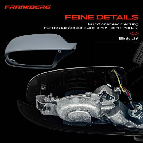 Frankberg 1x Außenspiegel Rechts für Audi A3 Sportback 8PA 1.2L 1.4L 1.6L 1.8L 2.0L 2010-2013 Bild Frankberg 1x Außenspiegel Rechts für Audi A3 Sportback 8PA 1.2L 1.4L 1.6L 1.8L 2.0L 2010-2013