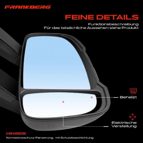 Frankberg 1x Außenspiegel Rechts für Citroën Jumper Fiat Ducato Peugeot Boxer Bj ab 2006 Bild Frankberg 1x Außenspiegel Rechts für Citroën Jumper Fiat Ducato Peugeot Boxer Bj ab 2006