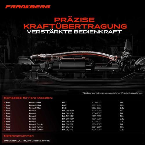 2x Seilzug Feststellbremse Hinterachse beidseitig für Ford Focus C-Max DM2 Focus 2 DA DP HCP Bild 2x Seilzug Feststellbremse Hinterachse beidseitig für Ford Focus C-Max DM2 Focus 2 DA DP HCP