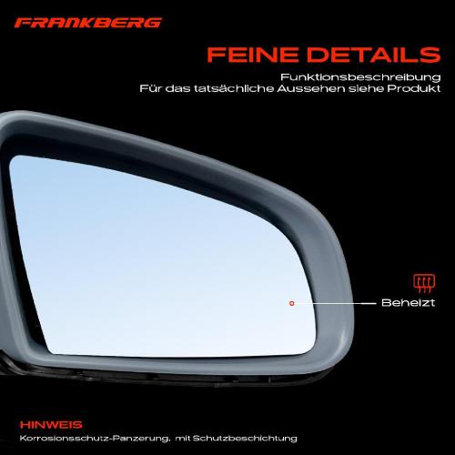 Frankberg 1x Außenspiegel Rechts für Audi A3 8P1 1.4L 1.6L 1.8L 1.9L 2.0L 3.2L 2003-2008 Bild Frankberg 1x Außenspiegel Rechts für Audi A3 8P1 1.4L 1.6L 1.8L 1.9L 2.0L 3.2L 2003-2008