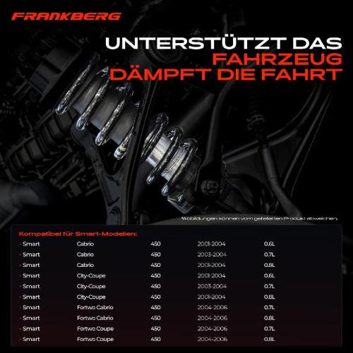 Frankberg 2x Fahrwerksfeder Vorderachse für Smart Cabrio 450 City-Coupe Fortwo Cabrio Fortwo 2001-2006 Bild Frankberg 2x Fahrwerksfeder Vorderachse für Smart Cabrio 450 City-Coupe Fortwo Cabrio Fortwo 2001-2006
