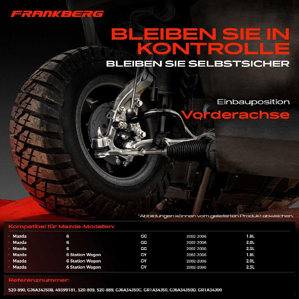 1x Querlenker Satz Vorderachse für Mazda 6 Hatchback Station Wagon Stufenheck 1.8L 2.0L 2.3L 2002-2006