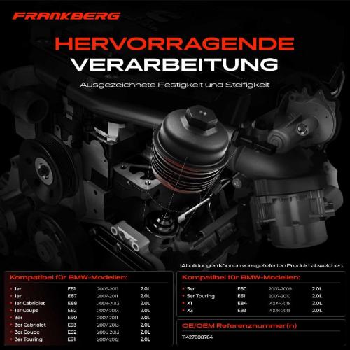 1x Ölfiltergehäuse Deckel für BMW E90 E91 E92 E93 E81 E87 E88 E82 E60 E61 E83 E84 Bild 1x Ölfiltergehäuse Deckel für BMW E90 E91 E92 E93 E81 E87 E88 E82 E60 E61 E83 E84