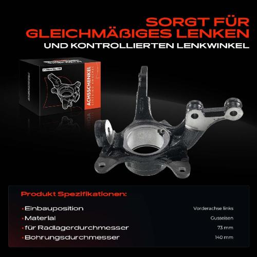 1x Achsschenkel Radaufhängung Vorderachse Links für Honda Jazz II GD GE2 GE3 2002-2008 Bild 1x Achsschenkel Radaufhängung Vorderachse Links für Honda Jazz II GD GE2 GE3 2002-2008