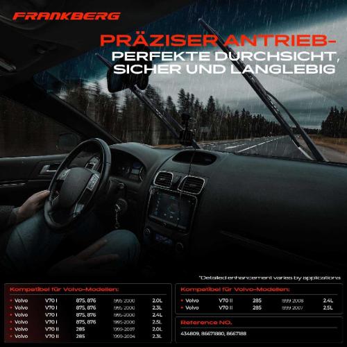 Frankberg 1x Wischermotor Scheibenwischermotor Hinten für Volvo V70 I 875 876 V70 II P80 285 SW Bild Frankberg 1x Wischermotor Scheibenwischermotor Hinten für Volvo V70 I 875 876 V70 II P80 285 SW
