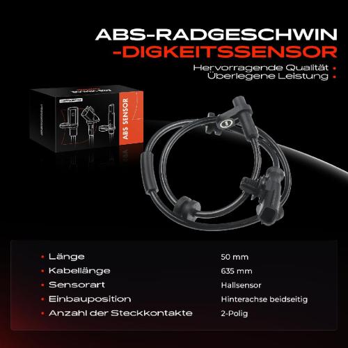 Frankberg 1x ABS Sensor Hinterachse beidseitig für Ford Ecosport Fiesta VI 1.0L 1.5L 1.2L 1.4L 1.6L Bj ab 2012 Bild Frankberg 1x ABS Sensor Hinterachse beidseitig für Ford Ecosport Fiesta VI 1.0L 1.5L 1.2L 1.4L 1.6L Bj ab 2012
