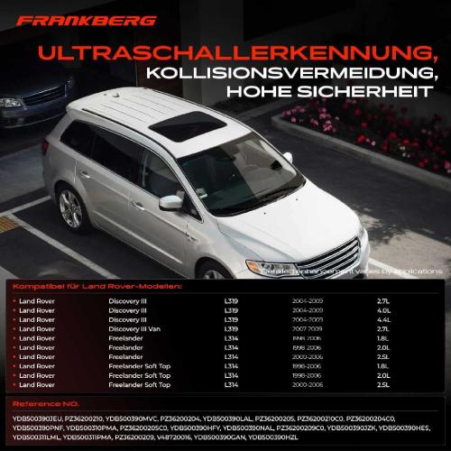 4x Parksensor PDC Sensor Vorne für Land Rover Discovery 3 L319 Freelander L314 Bild 4x Parksensor PDC Sensor Vorne für Land Rover Discovery 3 L319 Freelander L314