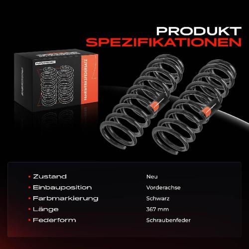 Frankberg 2x Fahrwerksfeder Vorderachse für Honda Accord VII CL CN Tourer CM CN 2004-2008 Bild Frankberg 2x Fahrwerksfeder Vorderachse für Honda Accord VII CL CN Tourer CM CN 2004-2008