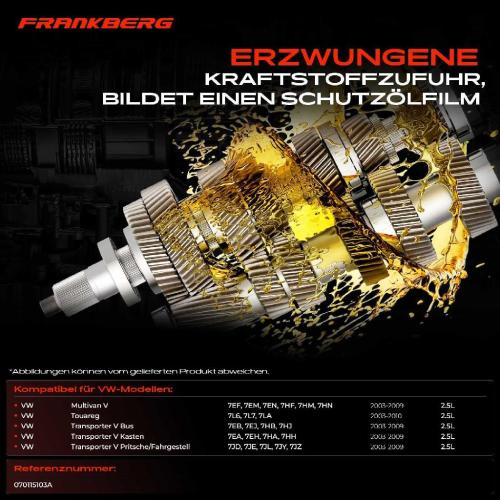 Frankberg 1x Ölpumpe für VW Multivan V Touareg Transporter V 2.5L 2003-2010 Bild Frankberg 1x Ölpumpe für VW Multivan V Touareg Transporter V 2.5L 2003-2010