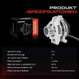 1x Lichtmaschine Generator für Toyota RAV 4 III A3 2.2 D 4WD RAV 4 IV A4 2.0 D