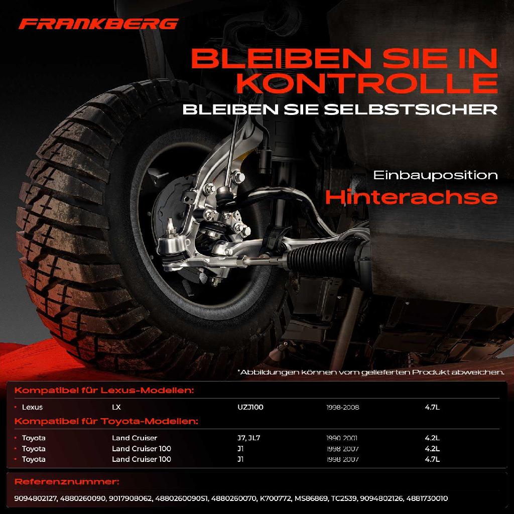 2x Koppelstange Hinterachse für Lexus LX UZJ100 Toyota Land Cruiser J7 JL7 Land Cruiser 100 J1 1990-2008