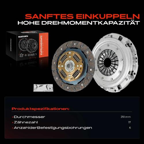 Frankberg 1x Kupplungssatz für Ford Fiesta VII HF HJ Fiesta VII Van 1.1L Bj ab 2017 Bild Frankberg 1x Kupplungssatz für Ford Fiesta VII HF HJ Fiesta VII Van 1.1L Bj ab 2017