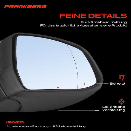 Frankberg 1x Außenspiegel Rechts für Ford Mondeo IV Stufenheck Turnier BA7 2007-2015 Bild Frankberg 1x Außenspiegel Rechts für Ford Mondeo IV Stufenheck Turnier BA7 2007-2015