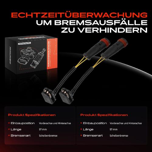 2x Warnkontakt Bremsbelagverschleiß Vorderachse oder Hinterachse für VW Crafter 30-50 Mercedes-Benz B906 B907 Bild 2x Warnkontakt Bremsbelagverschleiß Vorderachse oder Hinterachse für VW Crafter 30-50 Mercedes-Benz B906 B907