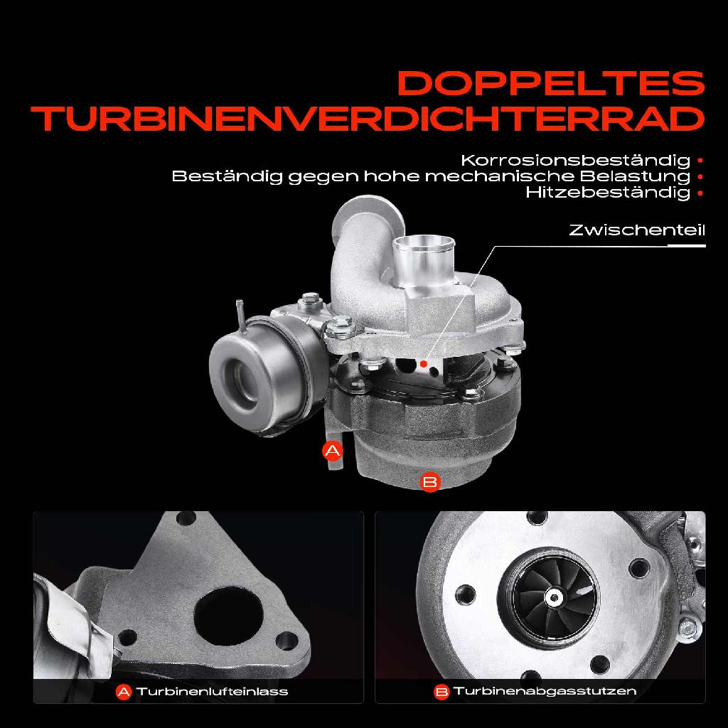 1x Abgasturbolader für Nissan Cube Juke NV200 Kasten NV200/Evalia Bus Qashqai I Tiida Schrägheck Renault