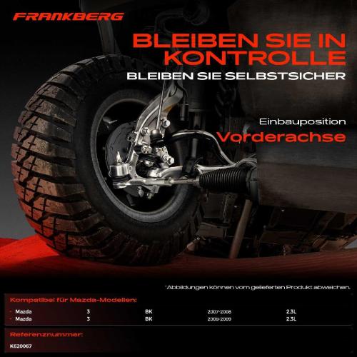 Frankberg 1x Querlenker Vorderachse für Mazda 3 BK 2.3L 2007-2009 Bild Frankberg 1x Querlenker Vorderachse für Mazda 3 BK 2.3L 2007-2009