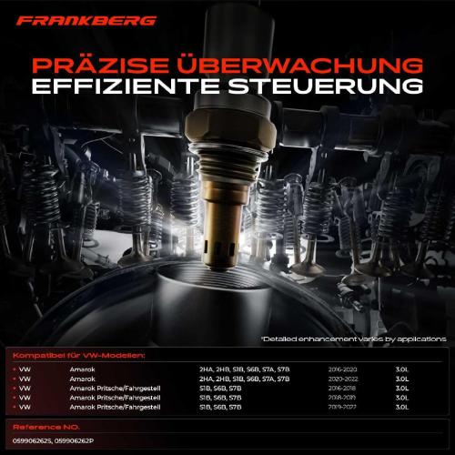 Frankberg 1x Lambdasonde Regelsonde Vor Katalysator für VW Amarok Pritsche/Fahrgestell 2HA 2HB S1B S6B S7A S7B Bild Frankberg 1x Lambdasonde Regelsonde Vor Katalysator für VW Amarok Pritsche/Fahrgestell 2HA 2HB S1B S6B S7A S7B