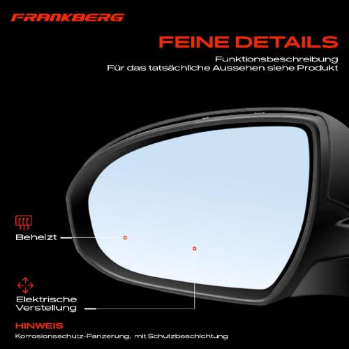 Frankberg 1x Außenspiegel Links für Hyundai Tucson TL TLE 1.6L 1.7L 2.0L 2015-2020 Bild Frankberg 1x Außenspiegel Links für Hyundai Tucson TL TLE 1.6L 1.7L 2.0L 2015-2020