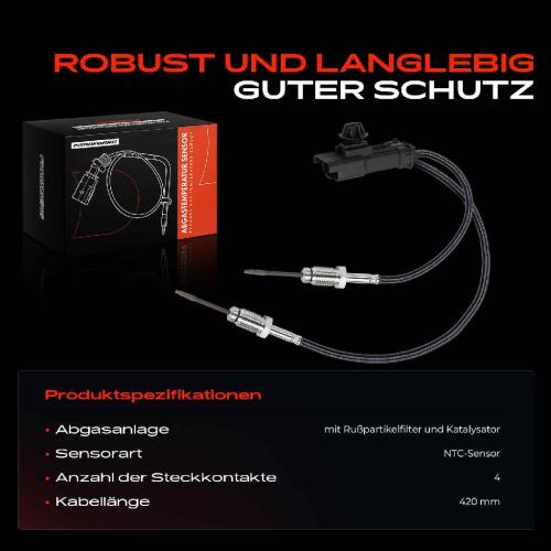 1x Abgastemperatursensor für Citroën Berlingo Peugeot 208 Partner Bild 1x Abgastemperatursensor für Citroën Berlingo Peugeot 208 Partner