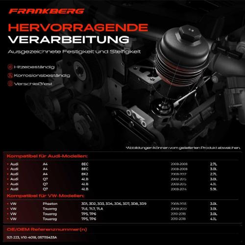 1x Ölfiltergehäuse Deckel für VW Touareg Audi A4 A5 A6 A7 A8 Q5 Q7 Bild 1x Ölfiltergehäuse Deckel für VW Touareg Audi A4 A5 A6 A7 A8 Q5 Q7