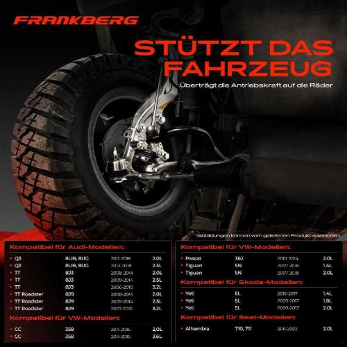 Frankberg 1x Achsschenkel Radaufhängung Hinterachse Rechts für VW Passat Tiguan Audi Q3 Skoda Seat Bild Frankberg 1x Achsschenkel Radaufhängung Hinterachse Rechts für VW Passat Tiguan Audi Q3 Skoda Seat