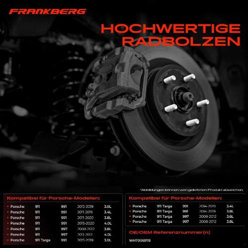 10x Radschraube für Porsche 911 991 997 Boxster Cayman Panamera 970 Bild 10x Radschraube für Porsche 911 991 997 Boxster Cayman Panamera 970