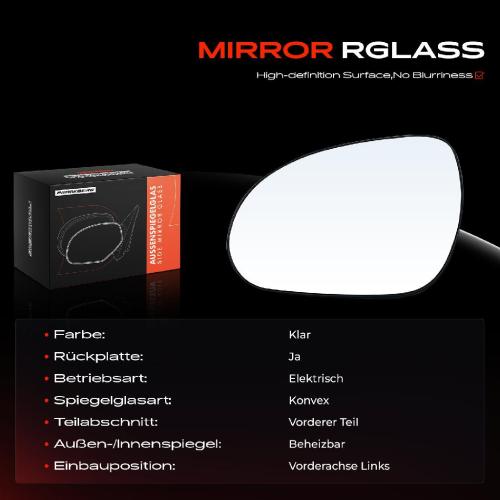 1x Spiegelglas Außenspiegel links für Hyundai i30 Kombi FD 2007-2012 Bild 1x Spiegelglas Außenspiegel links für Hyundai i30 Kombi FD 2007-2012