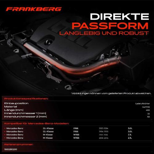 1x Kühlerschlauch Turboschlauch für Mercedes-Benz GL-Klasse X166 M-Klasse W166 3.0L 2.1L 2011-2015 Bild 1x Kühlerschlauch Turboschlauch für Mercedes-Benz GL-Klasse X166 M-Klasse W166 3.0L 2.1L 2011-2015