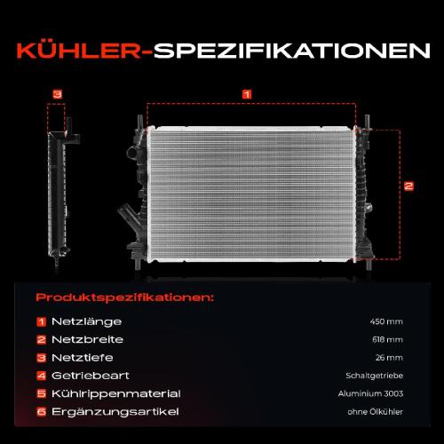 Frankberg 1x Kühler Wasserkühler Motorkühler für Ford Ranger Mazda B-Serie BT-50 2.5L 3.0L Bild Frankberg 1x Kühler Wasserkühler Motorkühler für Ford Ranger Mazda B-Serie BT-50 2.5L 3.0L