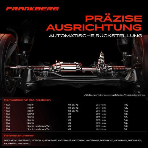 Frankberg 1x Lenkgetriebe Servolenkgetriebe für KIA Rio IV FB Stonic YB 1.0L-1.6L Bj ab 2017 Bild Frankberg 1x Lenkgetriebe Servolenkgetriebe für KIA Rio IV FB Stonic YB 1.0L-1.6L Bj ab 2017