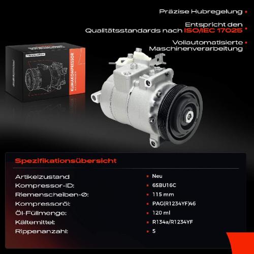 Frankberg 1x Klimakompressor für Mercedes-Benz A-Klasse W176 B-Klasse W242 W246 1.8L 2.1L 2011-2018 Bild Frankberg 1x Klimakompressor für Mercedes-Benz A-Klasse W176 B-Klasse W242 W246 1.8L 2.1L 2011-2018
