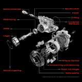 1x Servopumpe hydraulisch für Mercedes-Benz W204 S204 C350 X204 3.0L
