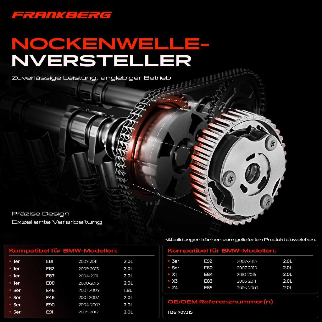 1x Nockenwellenversteller für BMW 1er E81 E87 3er E46 E90 5er E60 X1