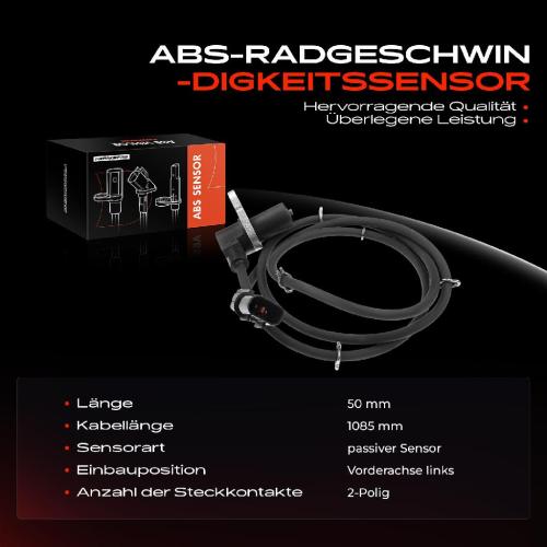 1x ABS Sensor Vorderachse links für Mitsubishi Space Runner N6W N7W Space Wagon N8W N9W 2.0L 2.4L 1998-2004 Bild 1x ABS Sensor Vorderachse links für Mitsubishi Space Runner N6W N7W Space Wagon N8W N9W 2.0L 2.4L 1998-2004