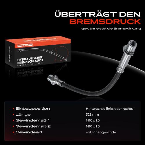 1x Bremsschlauch Bremsschläuche Hinterachse Links oder Rechts für Toyota Land Cruiser Prado J12 Bild 1x Bremsschlauch Bremsschläuche Hinterachse Links oder Rechts für Toyota Land Cruiser Prado J12