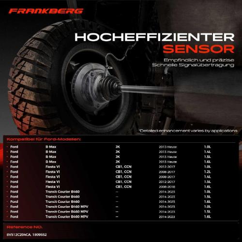 1x ABS Sensor Vorderachse beidseitig für Ford B-Max Fiesta VI Transit Courier B460 MPV 1.0L Bj ab 2008 Bild 1x ABS Sensor Vorderachse beidseitig für Ford B-Max Fiesta VI Transit Courier B460 MPV 1.0L Bj ab 2008