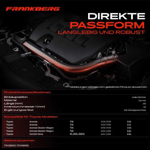 1x Kühlerschlauch Turboschlauch für Toyota Avensis T25 Avensis Station Wagon Stufenheck Corolla Verso R1 ZER Bild 1x Kühlerschlauch Turboschlauch für Toyota Avensis T25 Avensis Station Wagon Stufenheck Corolla Verso R1 ZER