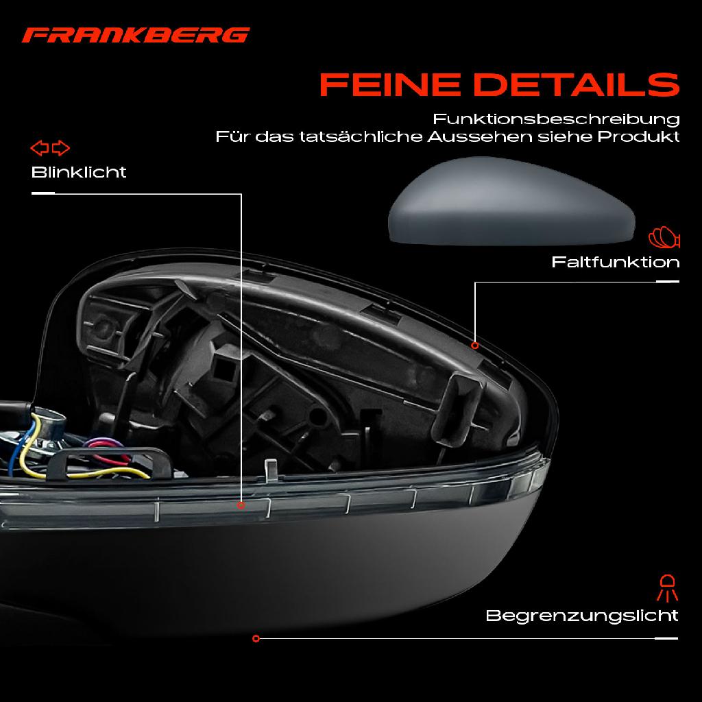 1x Außenspiegel Links für Peugeot 308 II L3 LB LH LP LW L4 LC LJ LR LX 2013-2021