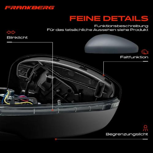Frankberg 1x Außenspiegel Links für Peugeot 308 II L3 LB LH LP LW L4 LC LJ LR LX 2013-2021 Bild Frankberg 1x Außenspiegel Links für Peugeot 308 II L3 LB LH LP LW L4 LC LJ LR LX 2013-2021