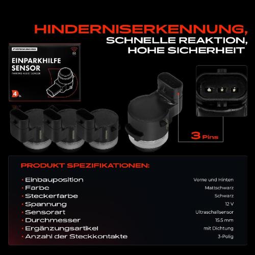 4x Parksensor PDC Sensor Vorne und Hinten für Jaguar F-Pace X761 Land Rover L550 Bild 4x Parksensor PDC Sensor Vorne und Hinten für Jaguar F-Pace X761 Land Rover L550