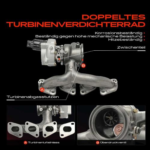 Frankberg 1x Turbolader Abgaskrümmer Einheit für Nissan Juke Pulsar Schrägheck Qashqai II SUV X-Trail Renault Bild Frankberg 1x Turbolader Abgaskrümmer Einheit für Nissan Juke Pulsar Schrägheck Qashqai II SUV X-Trail Renault